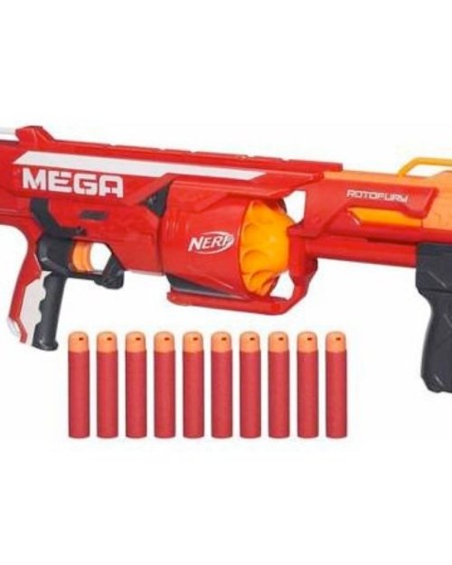 Nerf N-Strike Mega RotoFury Blaster Guns & Darts