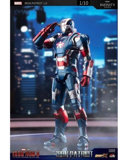 ZD Toys Iron Man - Iron man 3 (III) War Machine/Iron Patriot Action Figure ( No Light Up Function )