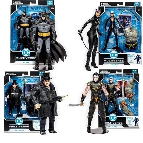 McFarlane Arkham City Set of 4 (Batman - Penguin - Catwoman - Ra's Al Ghul) | Solomon Grundy