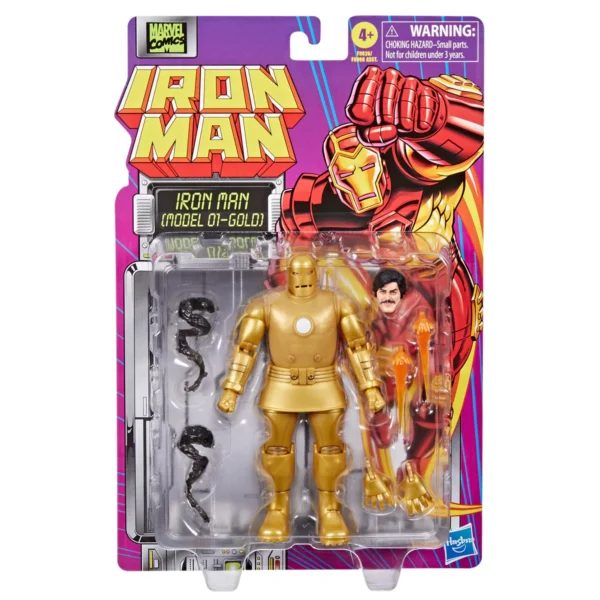 Marvel Legends Iron Man (Model 01 - Gold) Retro Comics figure - Image 3