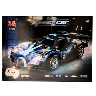 Building Block RC Racing Sports Car | 2.4 Ghz Remote Control | Blue & Black